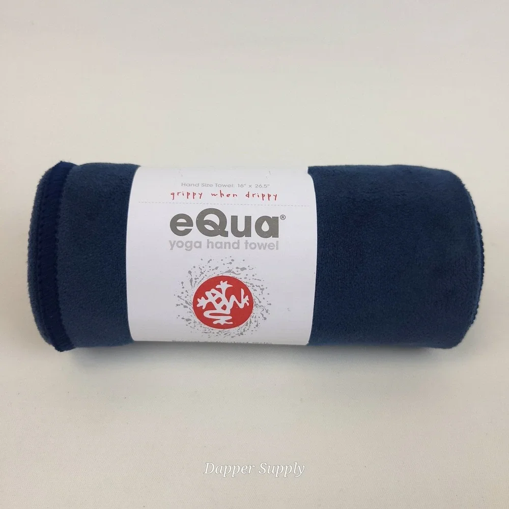 Manduka eQua Yoga‎ Hand Towel Midnight Blue Microfiber 26.5x16